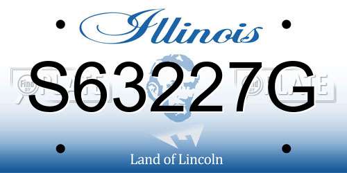S63227G Illinois License Plate