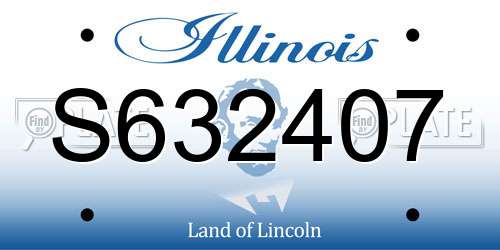 S632407 Illinois License Plate