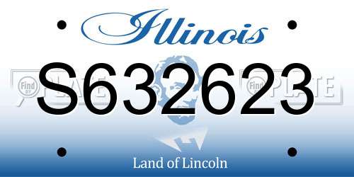 S632623 Illinois License Plate