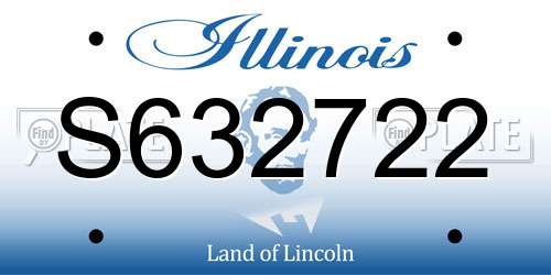S632722 Illinois License Plate