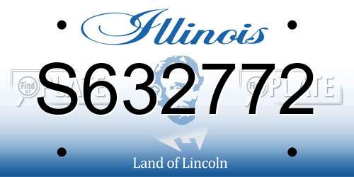 S632772 Illinois License Plate