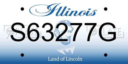 S63277G Illinois License Plate