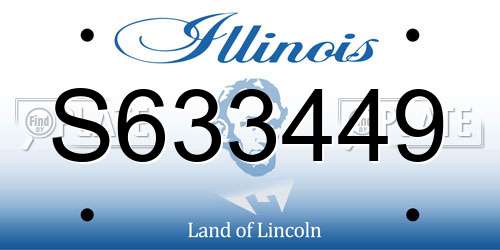 S633449 Illinois License Plate