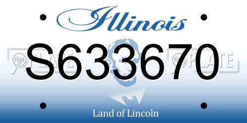 S633670 Illinois License Plate