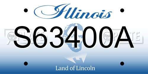 S63400A Illinois License Plate