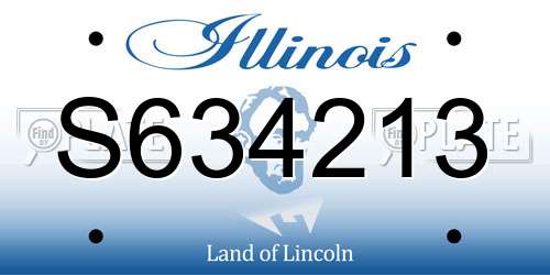 S634213 Illinois License Plate