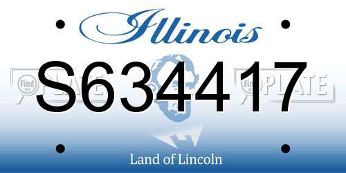 S634417 Illinois License Plate
