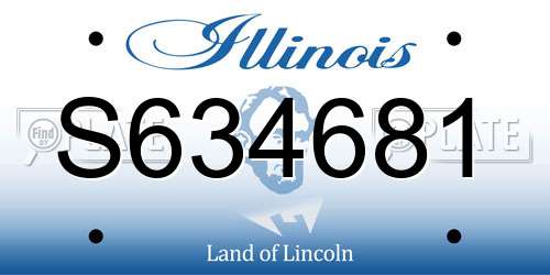 S634681 Illinois License Plate