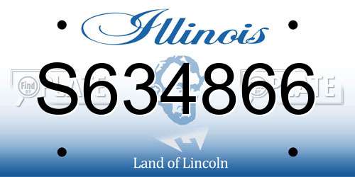 S634866 Illinois License Plate