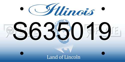 S635019 Illinois License Plate