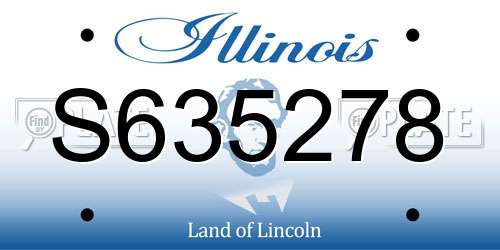 S635278 Illinois License Plate