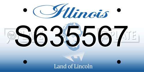 S635567 Illinois License Plate