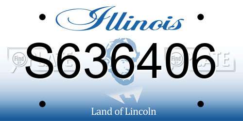 S636406 Illinois License Plate