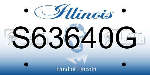 S63640G Illinois License Plate