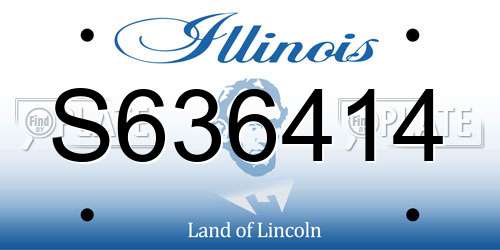 S636414 Illinois License Plate