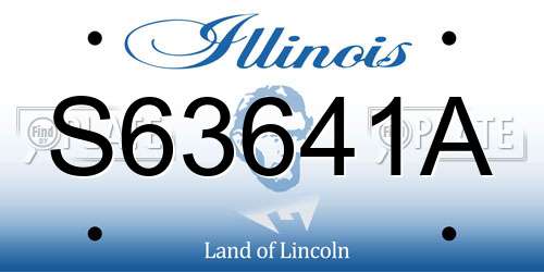S63641A Illinois License Plate