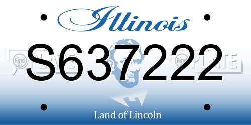 S637222 Illinois License Plate