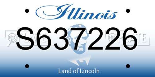 S637226 Illinois License Plate
