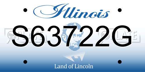 S63722G Illinois License Plate
