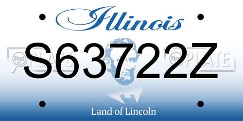 S63722Z Illinois License Plate