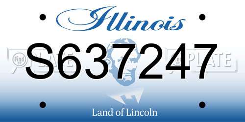 S637247 Illinois License Plate