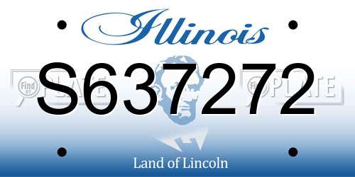 S637272 Illinois License Plate