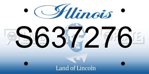 S637276 Illinois License Plate