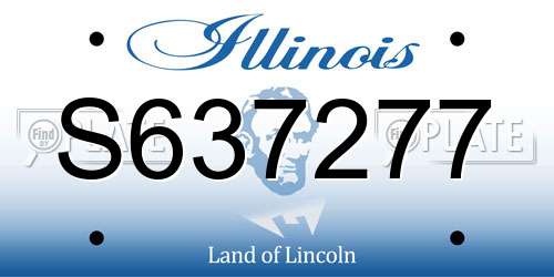 S637277 Illinois License Plate