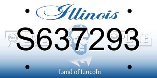 S637293 Illinois License Plate