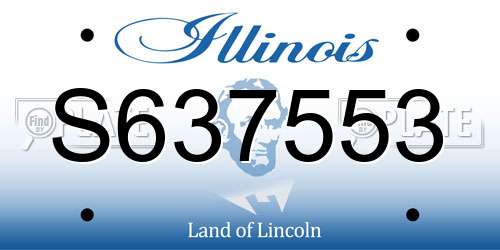 S637553 Illinois License Plate