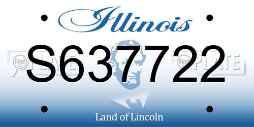 S637722 Illinois License Plate