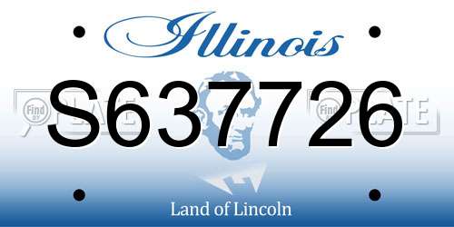 S637726 Illinois License Plate
