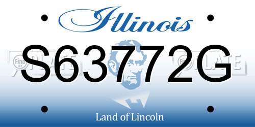 S63772G Illinois License Plate