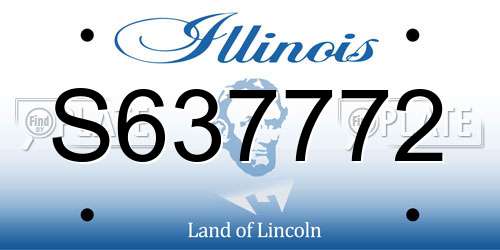 S637772 Illinois License Plate
