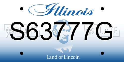 S63777G Illinois License Plate
