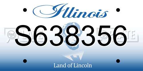 S638356 Illinois License Plate
