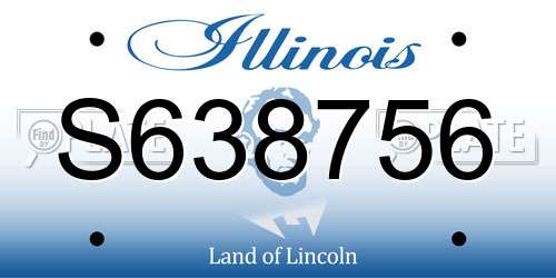 S638756 Illinois License Plate
