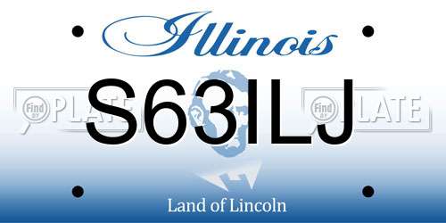 S63ILJ Illinois License Plate
