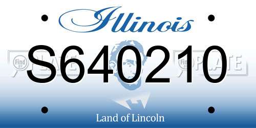 S640210 Illinois License Plate