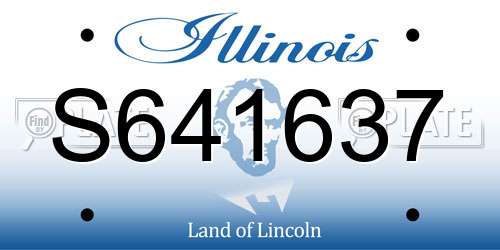 S641637 Illinois License Plate