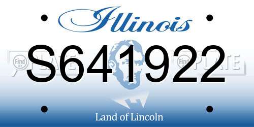 S641922 Illinois License Plate