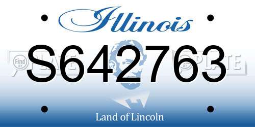 S642763 Illinois License Plate