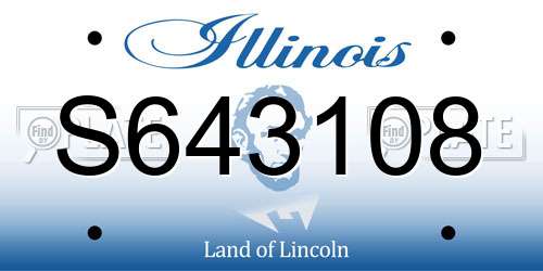 S643108 Illinois License Plate