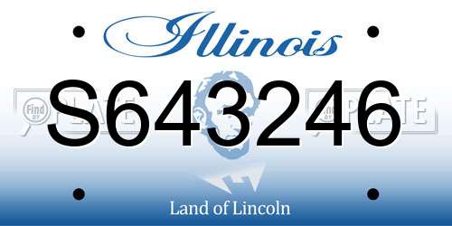 S643246 Illinois License Plate