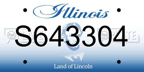 S643304 Illinois License Plate
