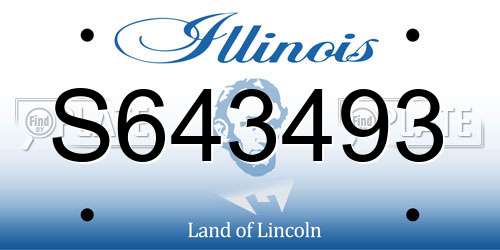S643493 Illinois License Plate