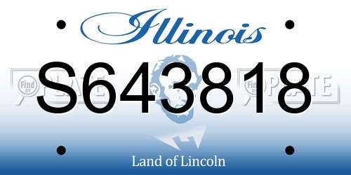 S643818 Illinois License Plate