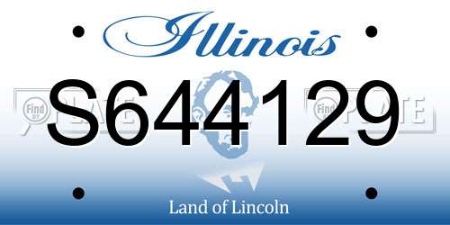 S644129 Illinois License Plate