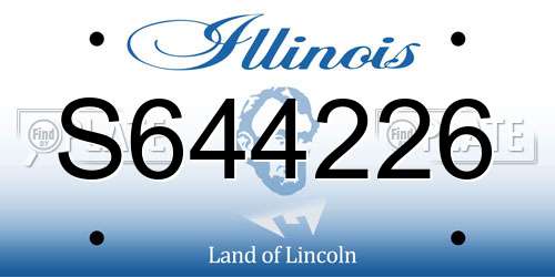 S644226 Illinois License Plate