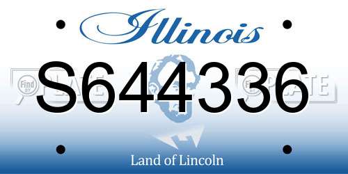 S644336 Illinois License Plate